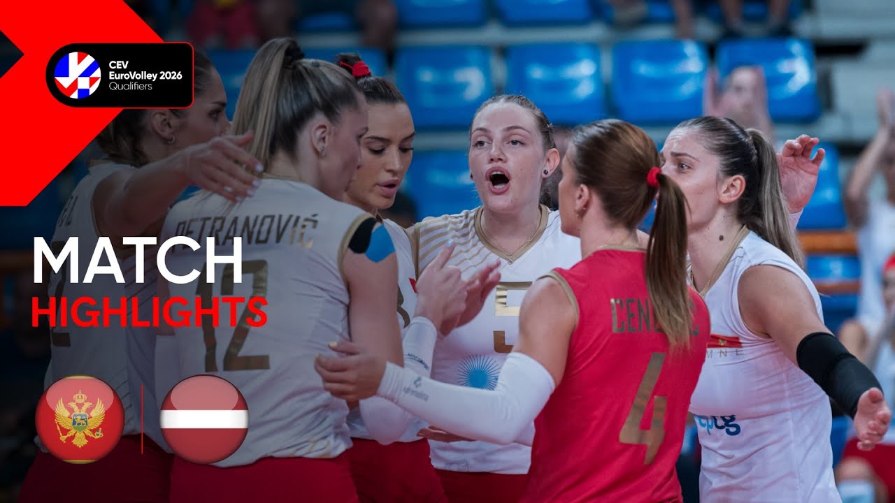 Highlights | Montenegro vs. Latvia | CEV EuroVolley 2026 | Qualification Phase W | Pool D