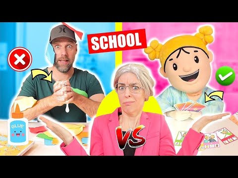 PARENTS AT SCHOOL vs. CHILDREN AT SCHOOL! * Who Can Learn Better? ♥TheSweetSisters♥