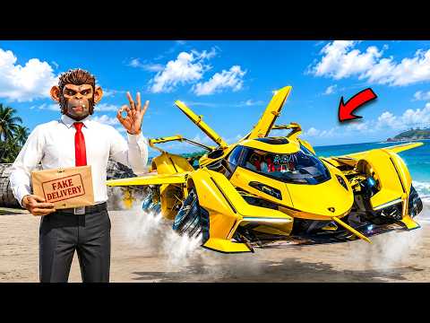 Stealing Flying Lamborghini from a Plane Crash sa GTA 5
