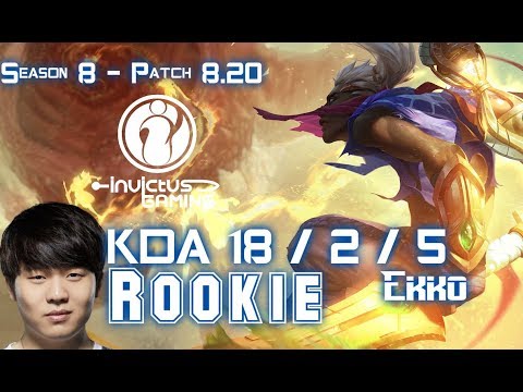 IG Rookie EKKO vs SYNDRA Mid - Patch 8.20 KR Ranked