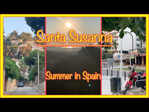 Street walk Santa Susanna in Spain, from Resorts to the Hills