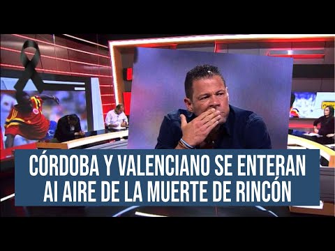 Córdoba y Valenciano se enteran al aire de la muerte de Rincón