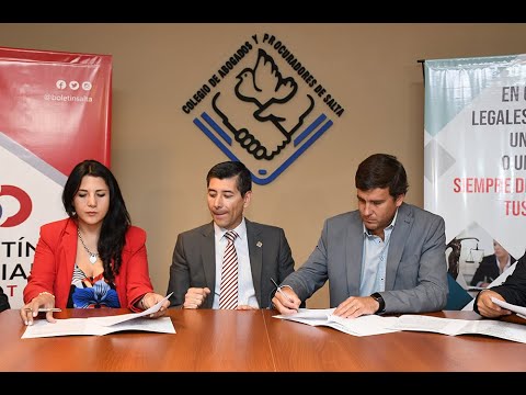 Convenio entre el Boletín Oficial y Colegio de Abogados para ampliar servicios al interior