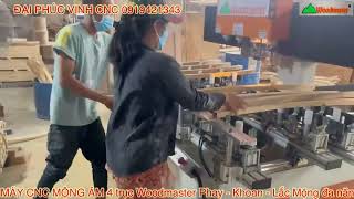 Máy cnc mộng âm 4 trục Woodmaster bàn 1500 - 2200mm