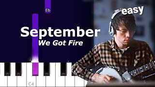 sparky deathcap - september (we got fire)   ~ EASY PIANO TUTORIAL with lyrics