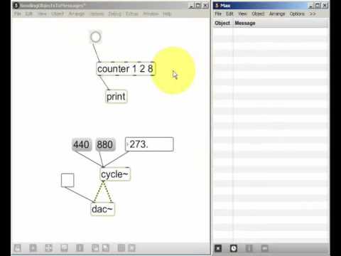 Introduction to MaxMSP: Sending Data from Object to Object