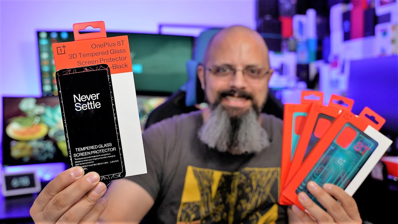 Official OnePlus 8T 3D Glass Screen Protector Installation Review & All Official Cases ($10offer)