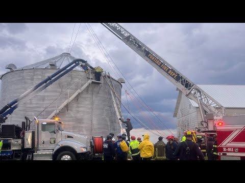 Fire official speaks on dangers of falling into grain bin following rescue