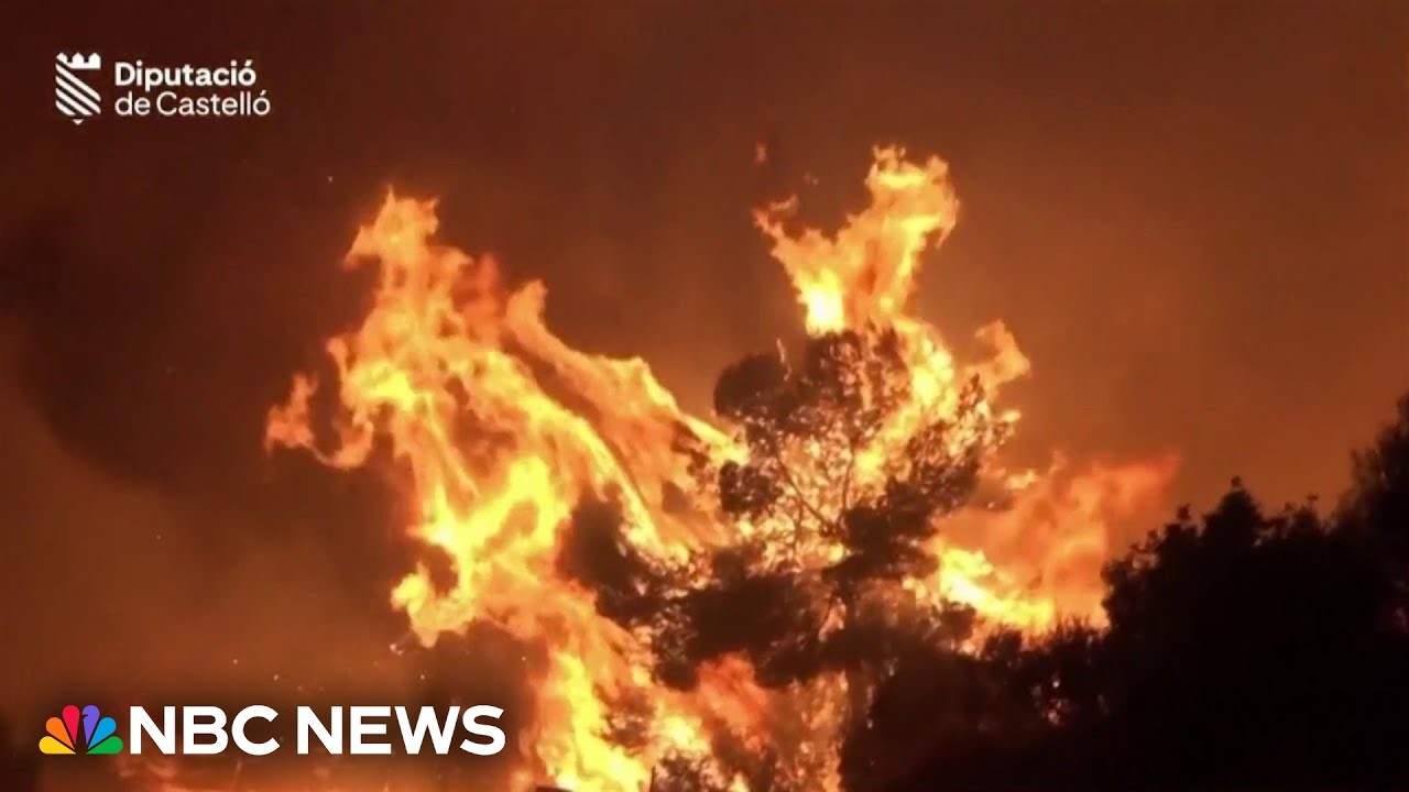 Video: Wildfires force hundreds of thousands to evacuate near Bordeaux and Madrid as US faces heat alerts and storms