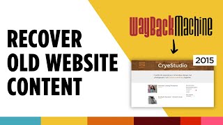 Download the video "How to Recover Text & Images from an Old Website Using Wayback Machine"