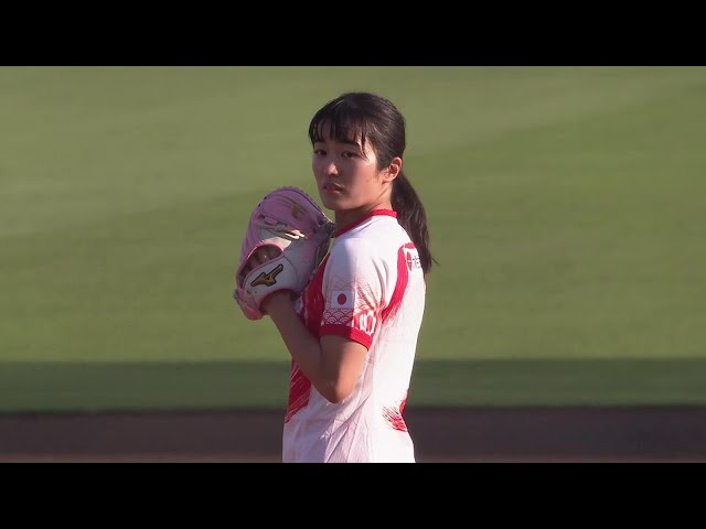 【始球式】女子ラグビー日本代表の堤ほの花選手が始球式に登場!! 2022年7月31日 東北楽天ゴールデンイーグルス 対 北海道日本ハムファイターズ