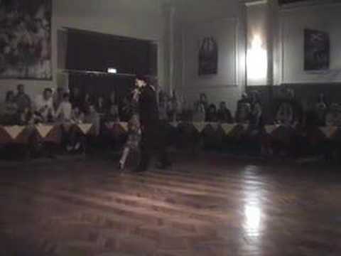  Gustavo Benzecry Sabá  and  Maria Olivera  are  dancing  to  the  tango  "  Yo Soy El Tango  "