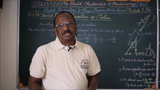 Derive Euler's Equation of motion - M1.36 Fluid Mechanics in Tamil