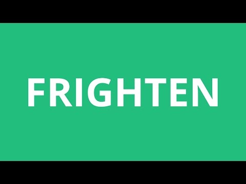 Part of a video titled How To Pronounce Frighten - Pronunciation Academy - YouTube