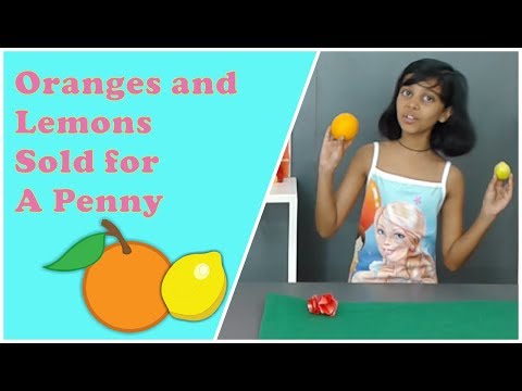 Oranges and lemon  Sold for a penny with Actions | Nursery Rhymes Songs with Lyrics