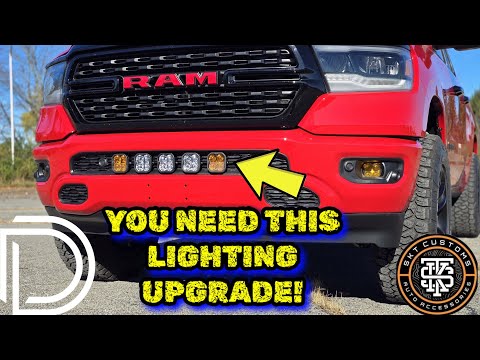 SKTCUSTOMS/ Diode Dynamics lower grille pod kit install/overview | 5th Gen Ram 1500