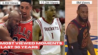 The Most Viewed NBA Moment Each Year! (Last 30 Yea