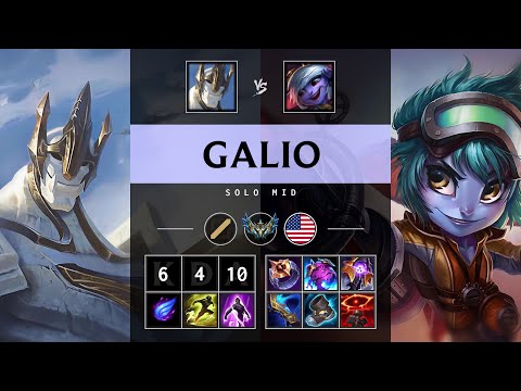 Galio Mid vs Tristana - NA Challenger Patch 25.14