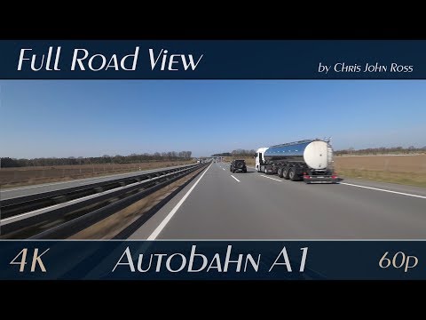 Autobahn (A1): Hamburg - Bremen - (Seevetal - Hatzte) - 4K (UHD/2160p/60p)