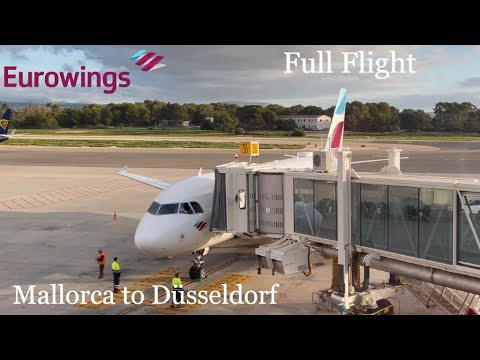 VÔO COMPLETO | Eurowings A319-132 (ECONOMIA) | 🇪🇸 Maiorca - Düsseldorf 🇩🇪 | Janeiro 2023