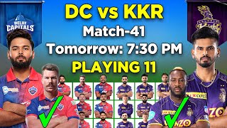 IPL 2022 | Delhi Capitals vs Kolkata Knight Riders Playing 11 | DC vs KKR playing 11