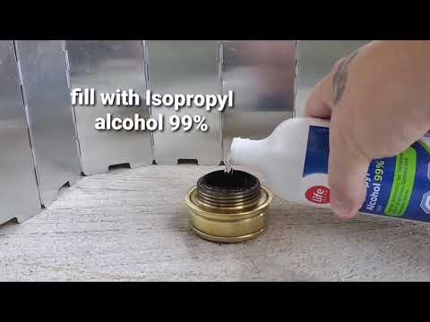 Making coffee with isopropyl alcohol 99% and my Trangia stove.