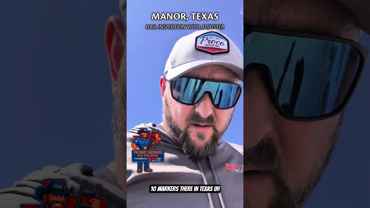 Real Hail Roof Inspection in Manor Texas