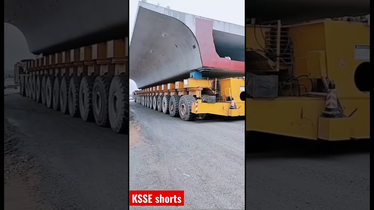 Bridge segment transportation technique and technology using mega truck #innovation#learning #bridge