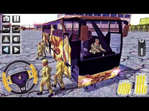 Army Bus Driver US Soldier Transport Duty 2021 - Offroad Bus Driving - Best Android Gameplay #5