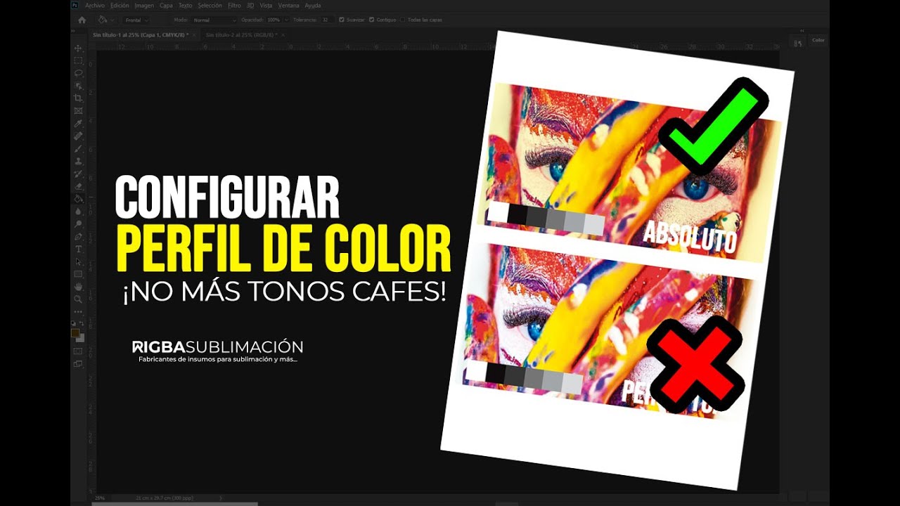 Perfil de color para sublimación | Configuración en Photoshop