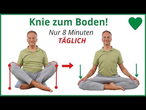 8-Minute Routine – Improve your cross-legged posture 💚 Relieve hip and back pain