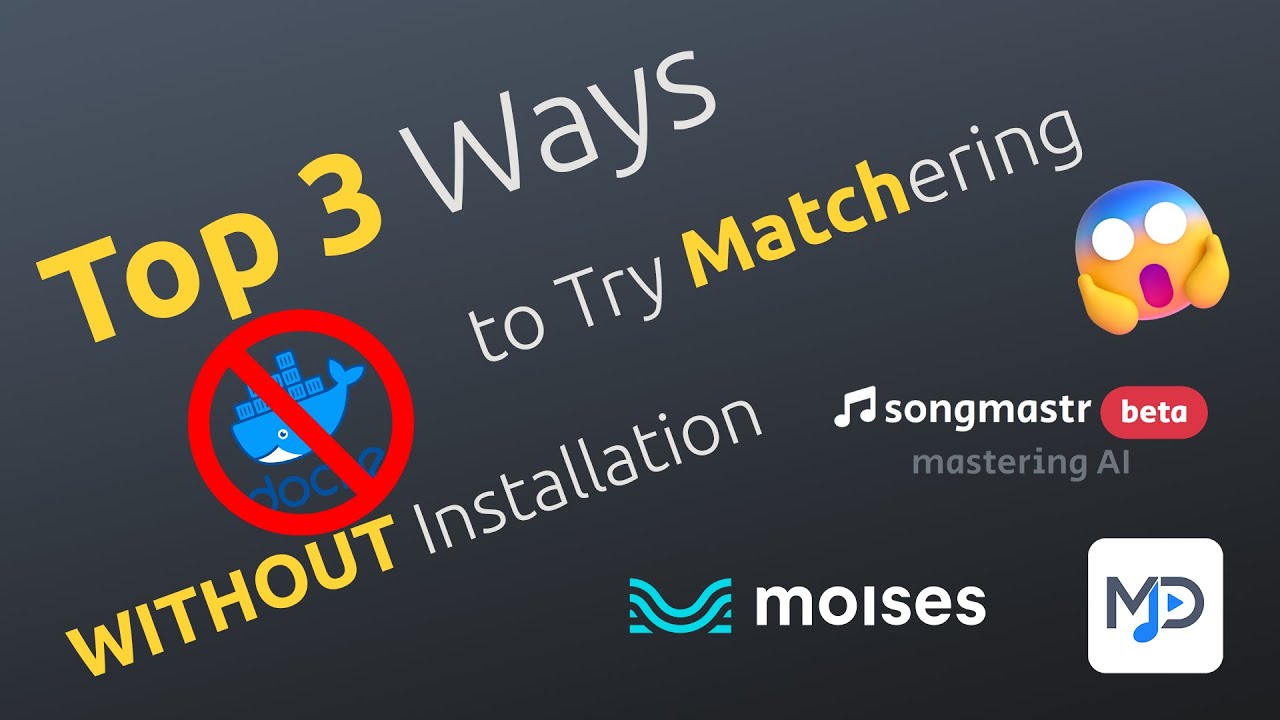 Top 3 Ways to Try Matchering WITHOUT Installation: Songmastr, Moises, etc. Online Mastering Services