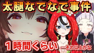 ハコス｜ふとももナデナデ事件【ホロライブ/紫咲シオン/癒月ちょこ/大空スバル/戌神ころね/ハコス・ベールズ/風真いろは/ホロライブ切り抜き/切り抜き/clip】