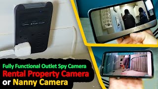 Wide Angle Hidden Spy Cam / Nanny Cam - Camduck Hidden Outlet Camera with USB And Extensions