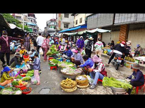 Amazing Cambodia Food Vlog In Phnom Penh City - Breakfast & Fresh Market Food