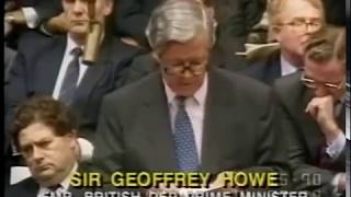 Geoffrey Howe Resignation Statement video