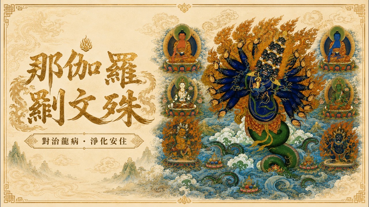 那伽羅剎文殊心咒｜文殊菩薩忿怒尊 Manjusri Naga Raksha｜降伏障礙・淨化身心・增長智慧
