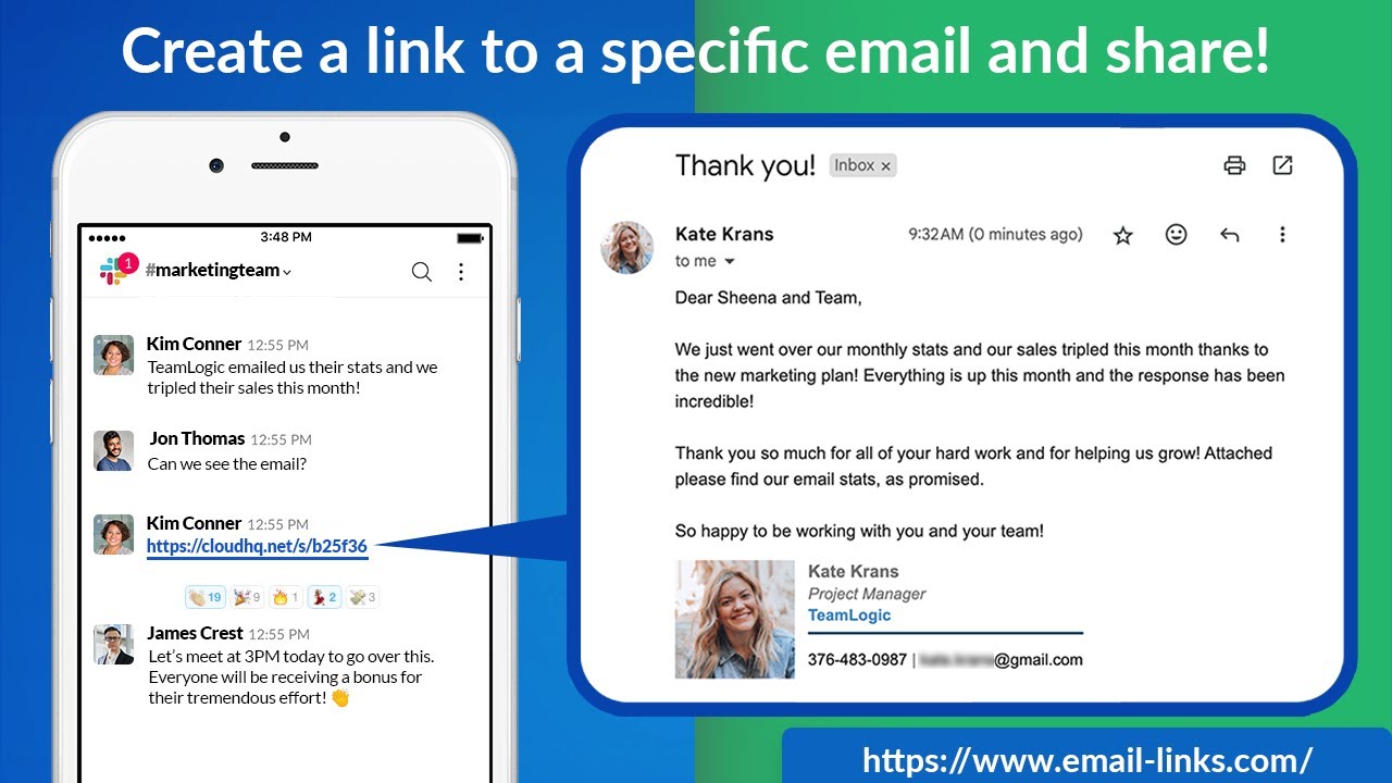 Create a link to a specific email right from your phone 📲 🔗
