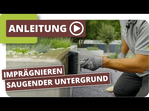 Beton und offenporige Terrassenplatten versiegeln im Außenbereich