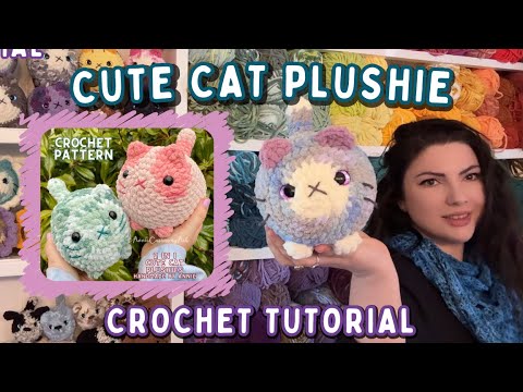 Cute Cat Plushie Crochet Tutorial 🌸 Annie Carraway Art Loaf Cat