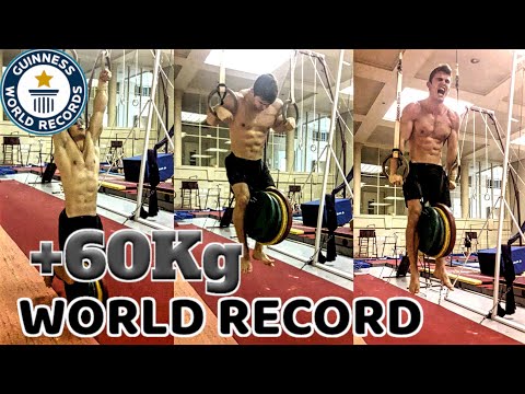 +60Kg World Record Weighted Muscle Up on Rings | Calisthenics Muscle Up World Record