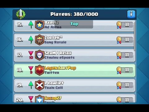 Top 20 Tournament Finish with 3.0 Xbow - Live Gameplay - Clash Royale