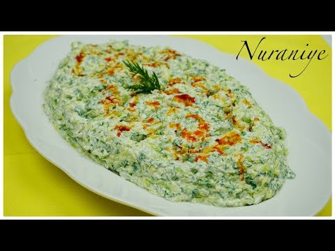 Kabak hiç bu kadar lezzetli olmamıştı Nuraniye salatası / gün salata, meze tarifleri / Figen Ararat