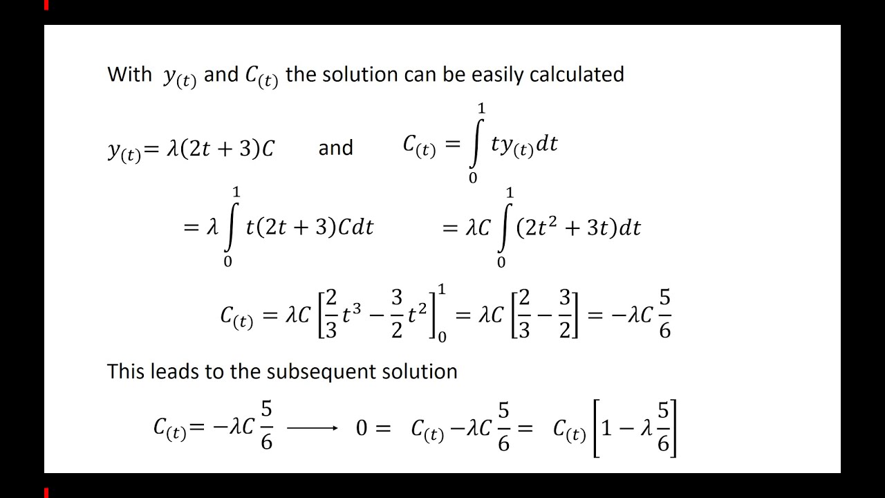 Tutorial: How to solve a Fredholm Integral equation with a separable kernel