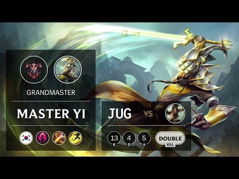 Master Yi Jungle vs Nidalee - KR Grandmaster Patch 9.10