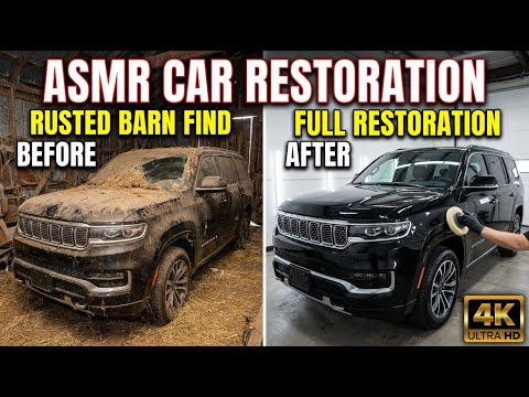Thumbnail for ASMR Car Restoration 2025 Jeep Wagoneer S Black Forgotten Barn Find From Rusty to Showroom Classic by Nota, SUV, Jeep, Car