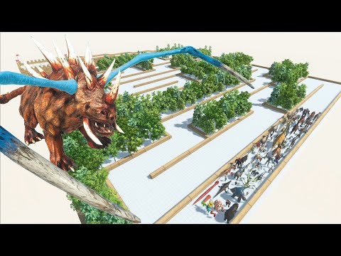 ESCAPE FROM ALIEN HELLHOUND - JUNGLE COURSE - LAST SURVIVOR - Animal Revolt Battle Simulator