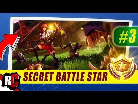 Secret Battle Star Location WEEK 3 Fortnite | Season 6 Hunting Party (Secret Battle Stars/Banners)