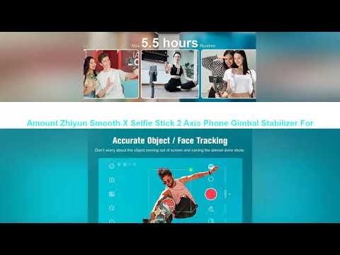 Zhiyun Smooth X Selfie Stick 2 Axis Phone Gimbal Stabilizer For Smartphone Iphone Xs Max Huawei, Wi