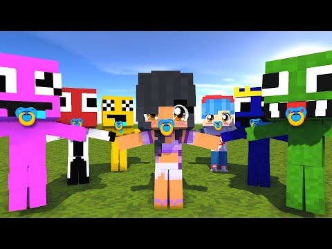 JOANA TUTU FIRST MEET PRETTY APHMAU AND RAINBOW FRIENDS - MINECRAFT ANIMATION #shorts